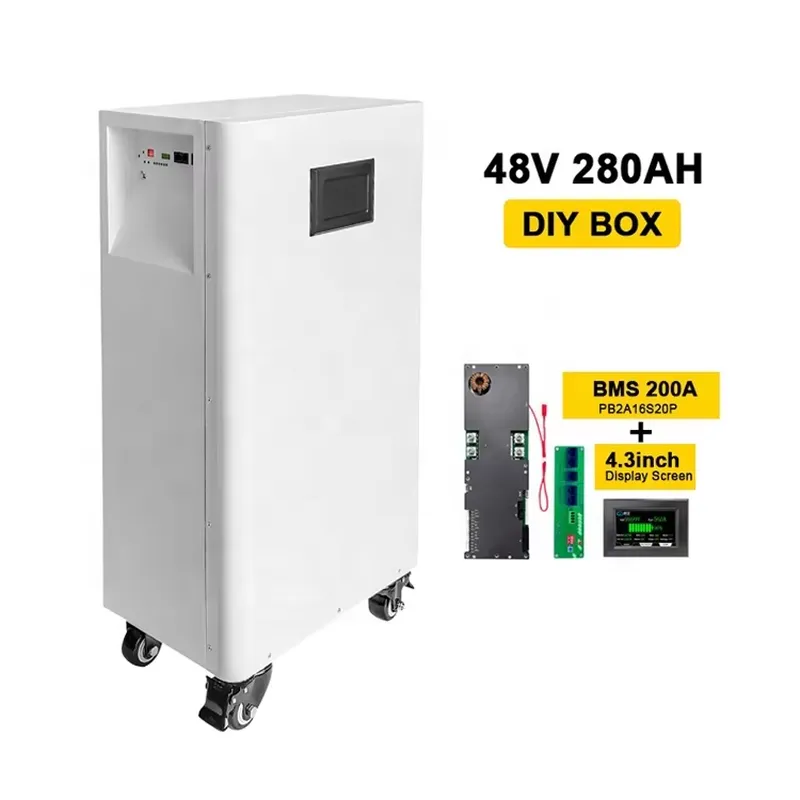 Lifepo4 Battery 51.2V 280Ah - Caixa Metálica Vazia para Bateria LiFePO4