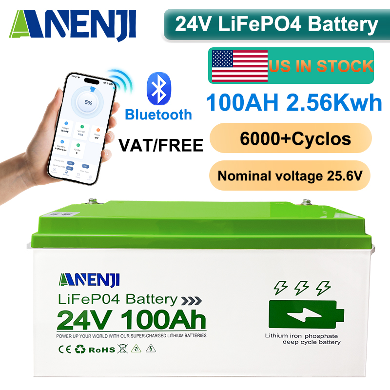Lifepo4 Battery 24V 100Ah Trolling Motor - Bateria de Lítio LiFePO4 ANENJI 24V