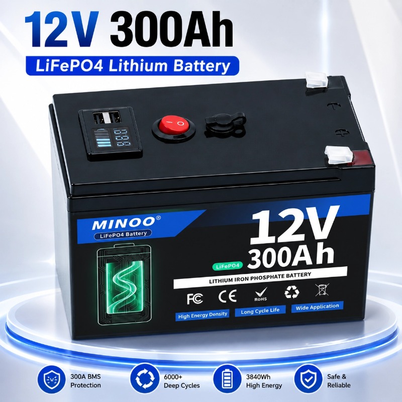 Lifepo4 12V 300Ah Deep Cycle - Bateria LiFePO4 12V 300AH 12V 200AH