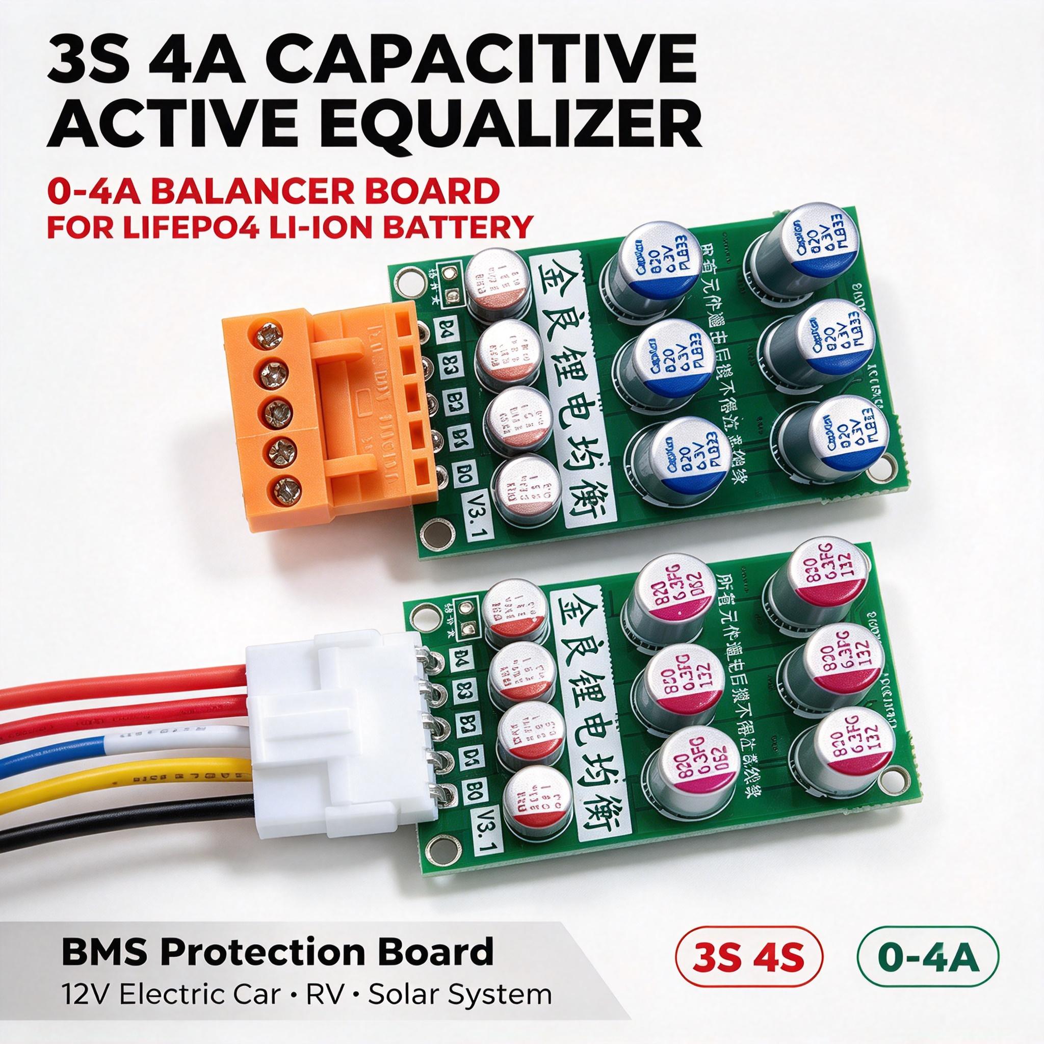 Battery Balancer 4S 12V Active Equalizer - Equalizador Ativo Capacitivo DYKB 3S 4S