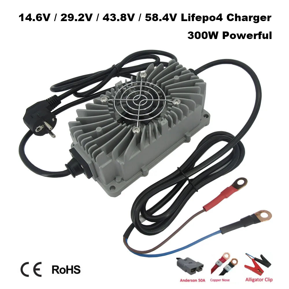 Lifepo4 Charger 48V 20A - 300W À Prova D' Água 12V