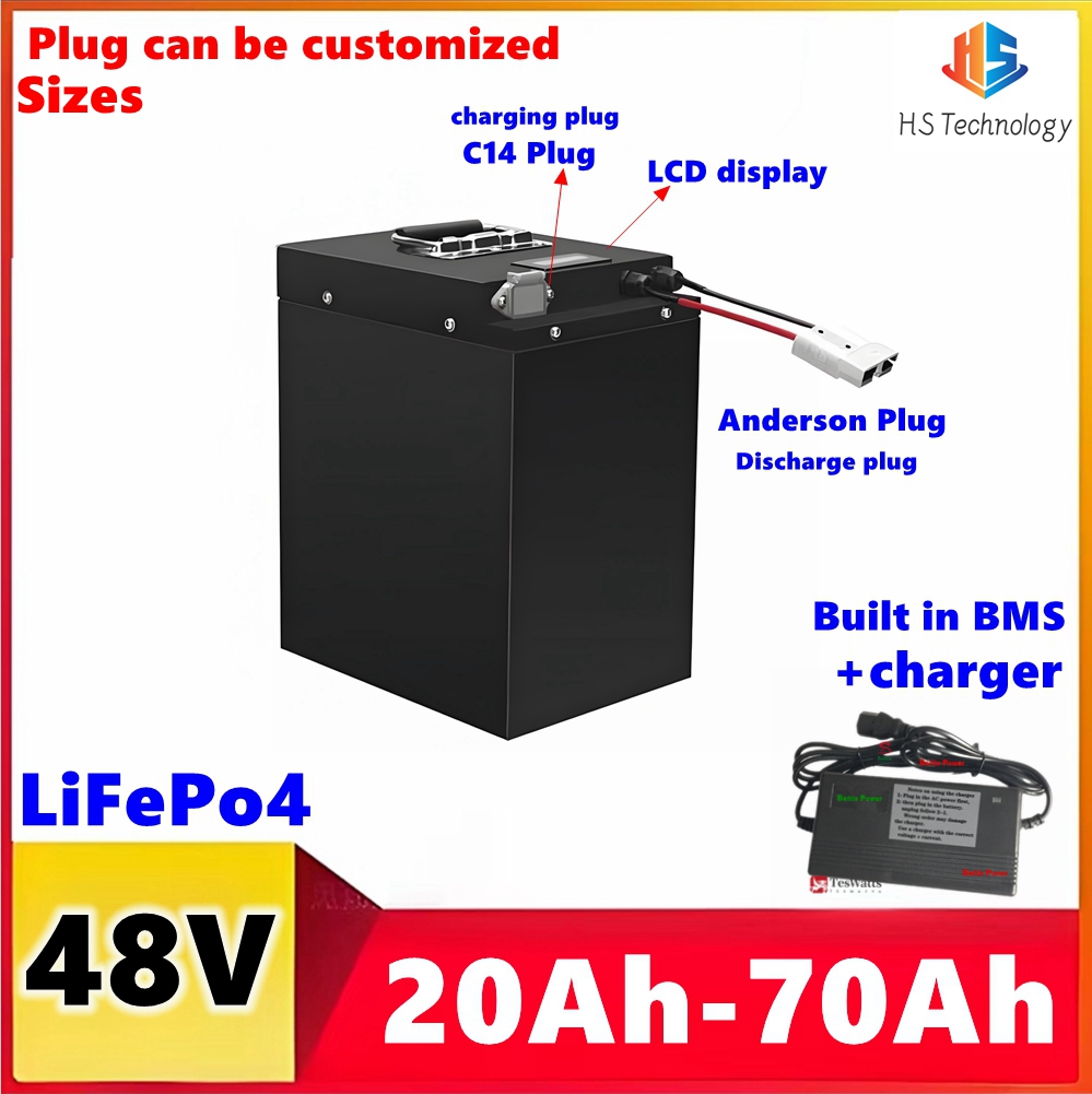 Lifepo4 48V 50Ah Golf Cart - Bateria de Lítio Recarregável Lifepo4 48V