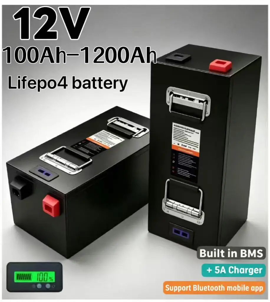 12V 100Ah Lifepo4 Bluetooth Bms - Bateria de lítio LiFePO4 12V de