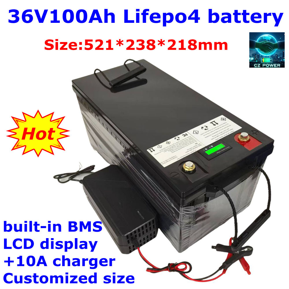 Lifepo4 Battery 36V 100Ah - Bateria cz-lítio 36v 100ah lifepo4 com