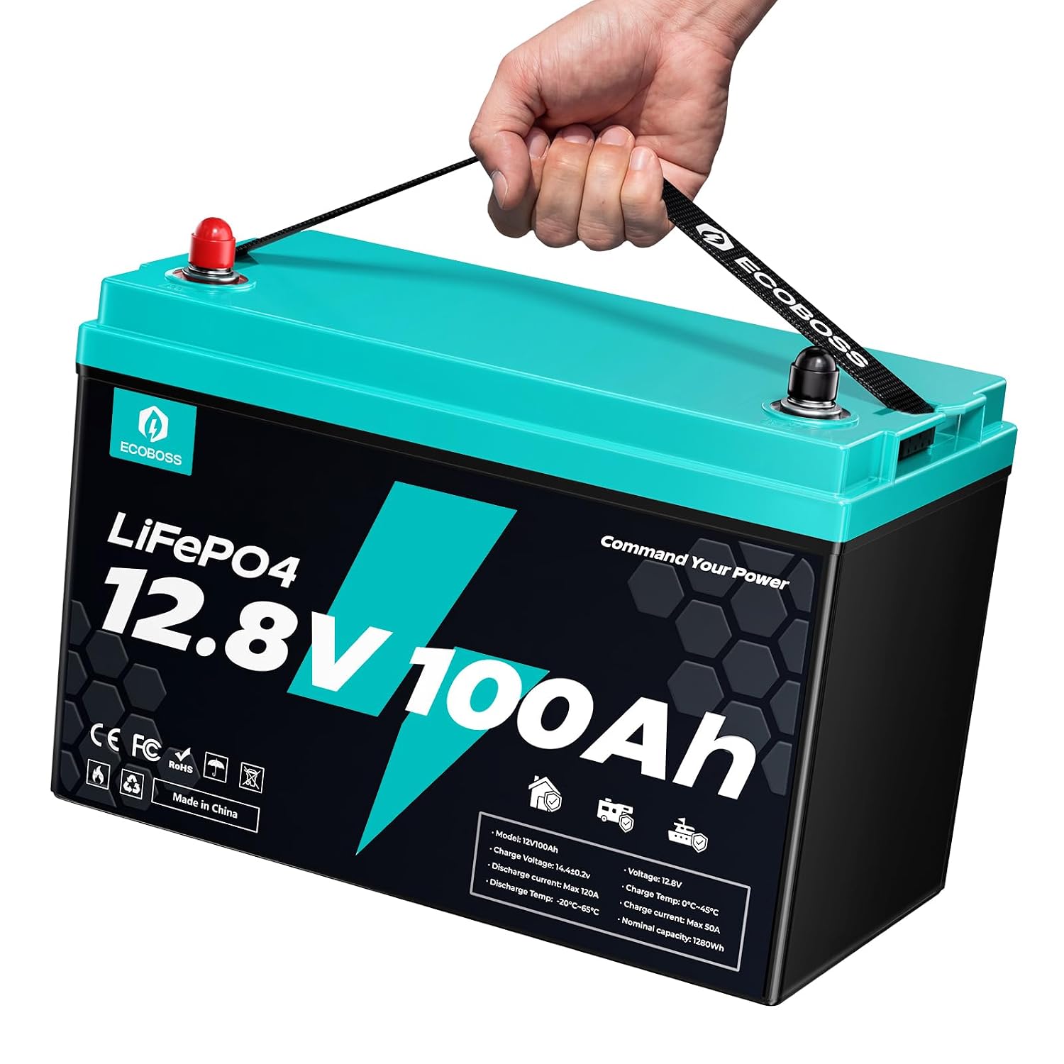 Lifepo4 Battery 12V 100Ah - Bateria LiFePO4 12V 100Ah, 1280Wh Ciclo
