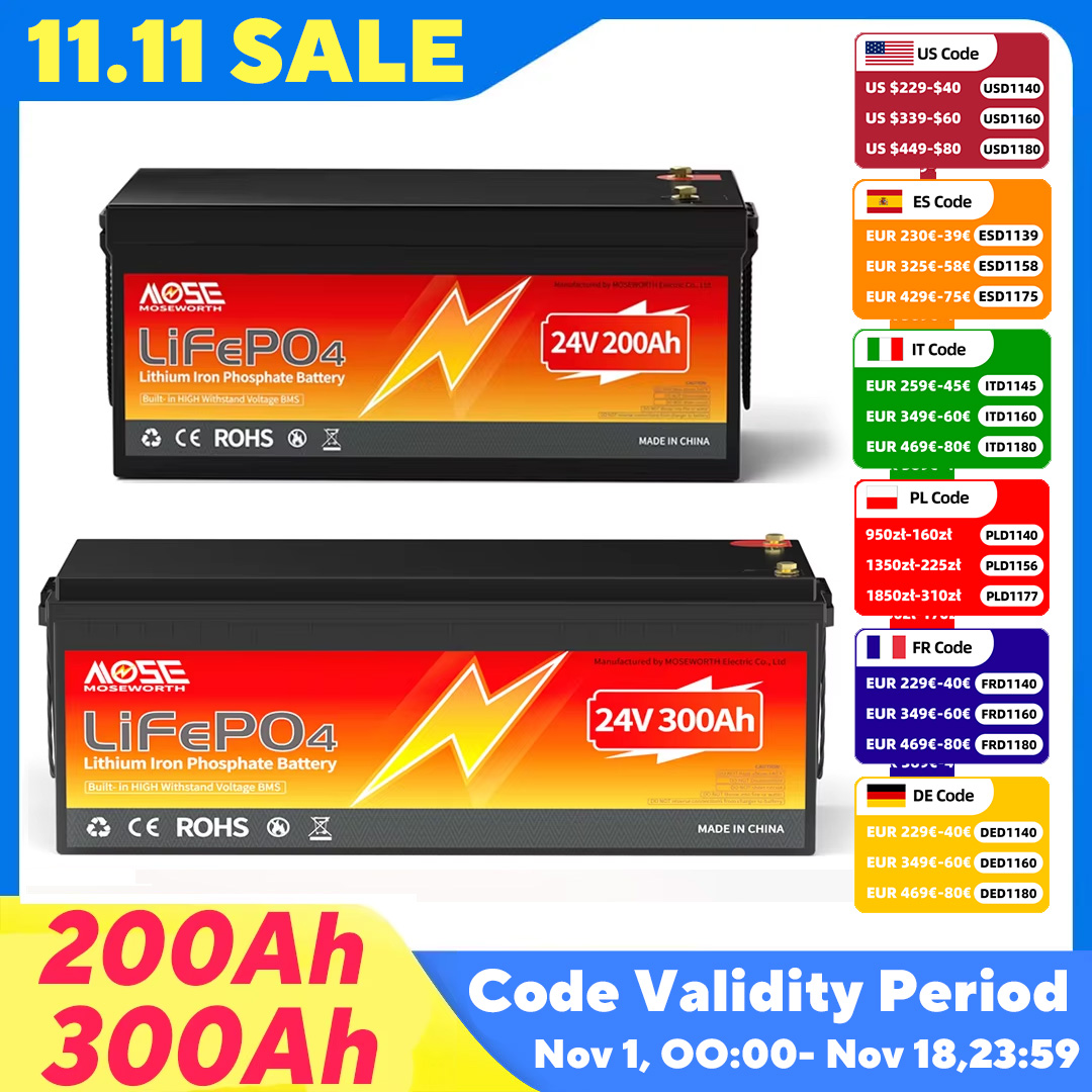 Lifepo4 Battery 24V 100Ah Trolling Motor - Bateria de Lítio LiFePO4 MOSEWORTH 24V