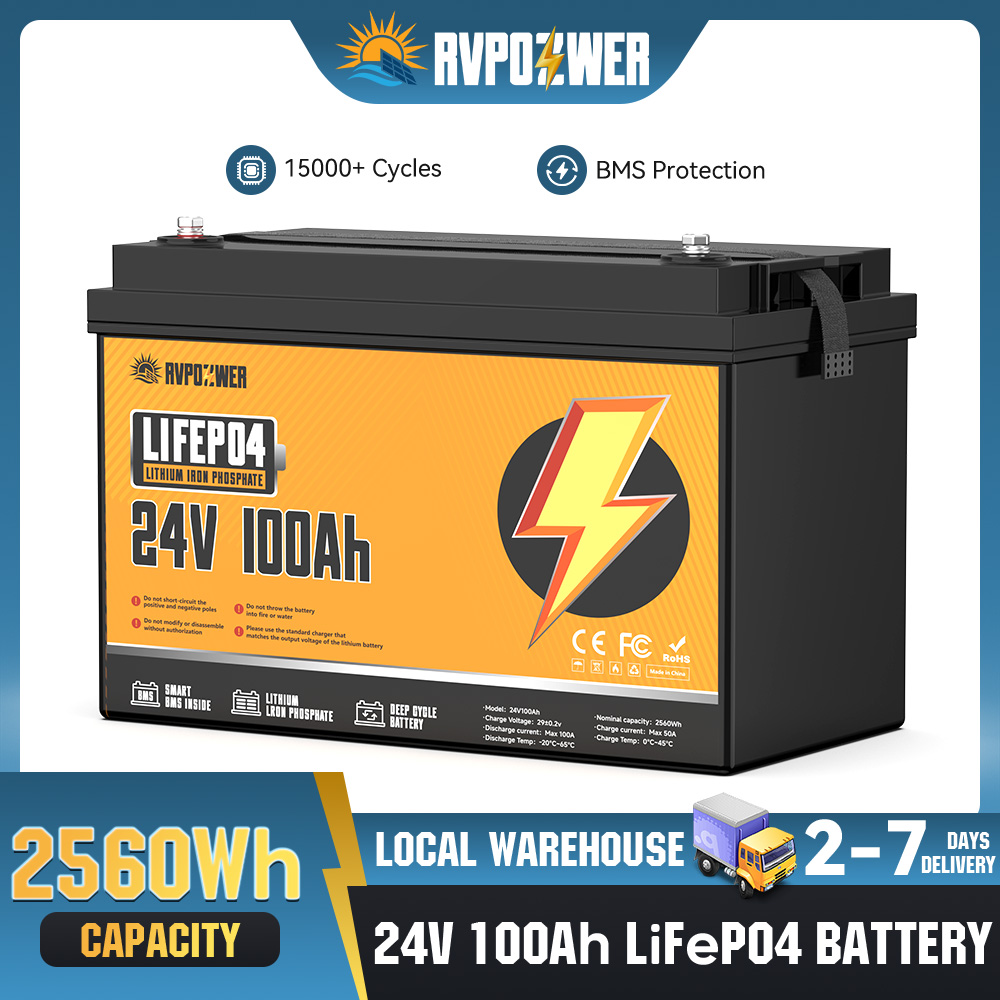 Lifepo4 Battery 24V 100Ah Trolling Motor - Bateria de Lítio LiFePO4 RVPOZWER 24V