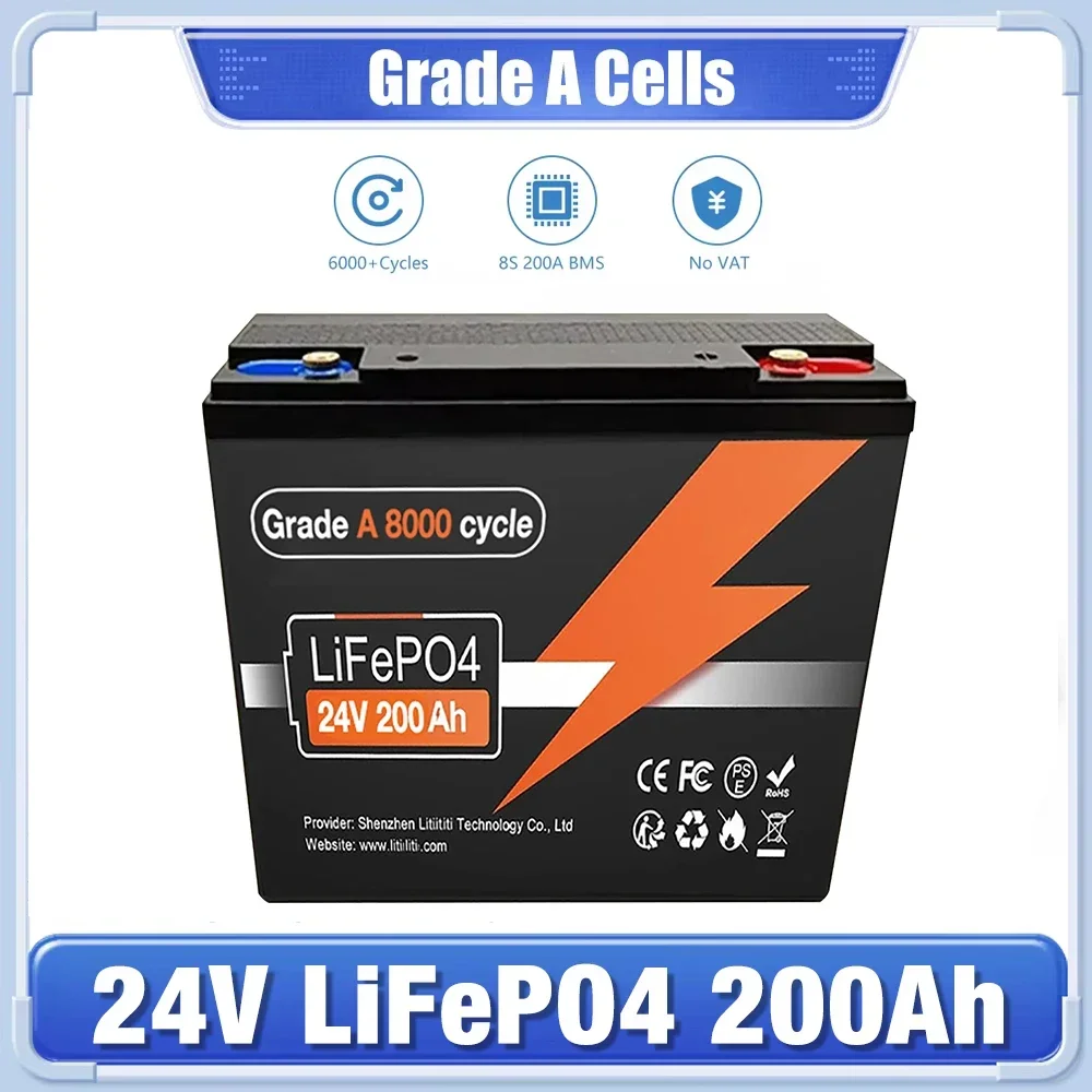 Lifepo4 Battery 24V 200Ah - Bateria de lítio LiFePO4 de 24V,