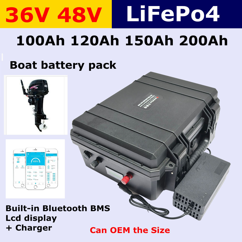 Lifepo4 Battery 36V 100Ah - Pacote de bateria de barco de