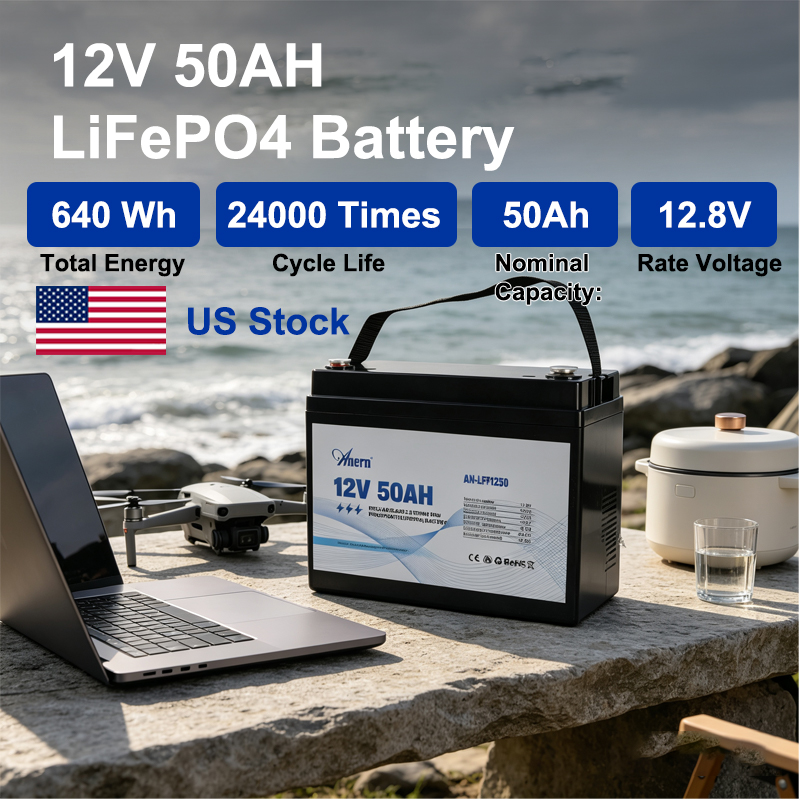 Lifepo4 Battery 12V 100Ah - Bateria de Lítio 12V 30AH 50AH,