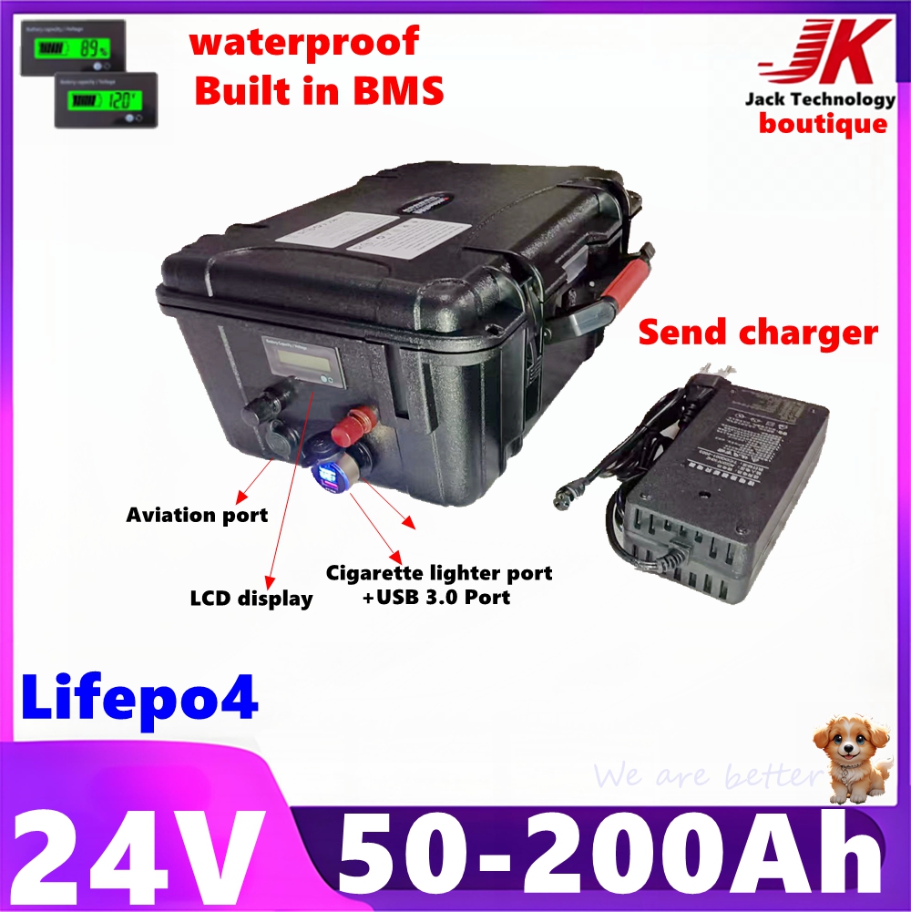 Lifepo4 Battery 24V 100Ah Trolling Motor - Bateria de Lítio Lifepo4 à Prova
