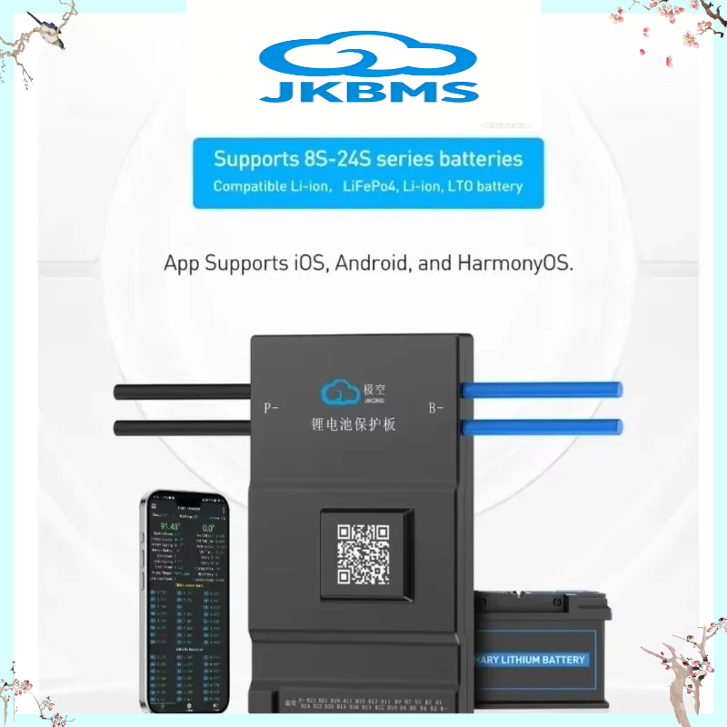 Baterias JKBMS 100A 120A 150A  - Lifepo4 Battery 24V 200Ah avaliação e preço