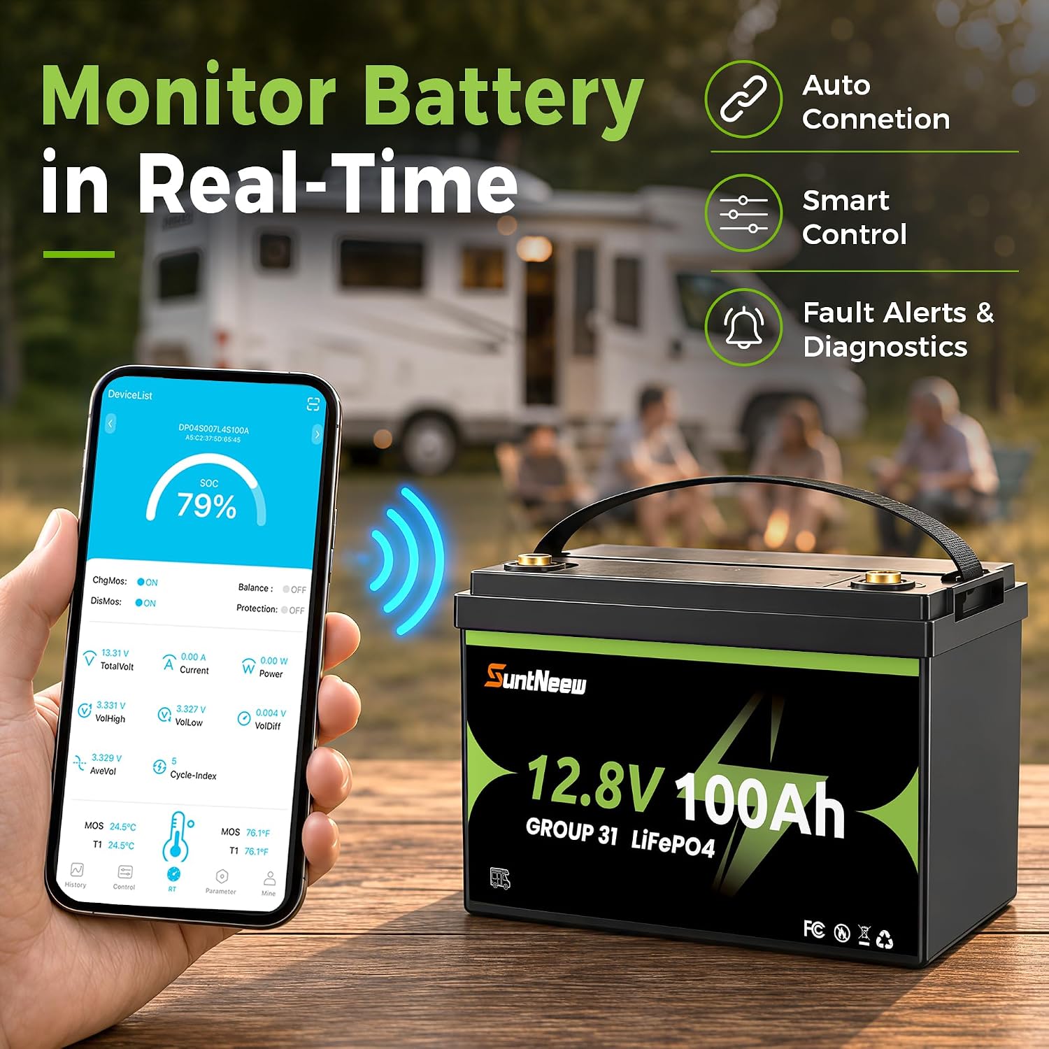 Bateria LiFePO4 12V 100Ah Blue - Lifepo4 Battery 12V 100Ah avaliação e preço