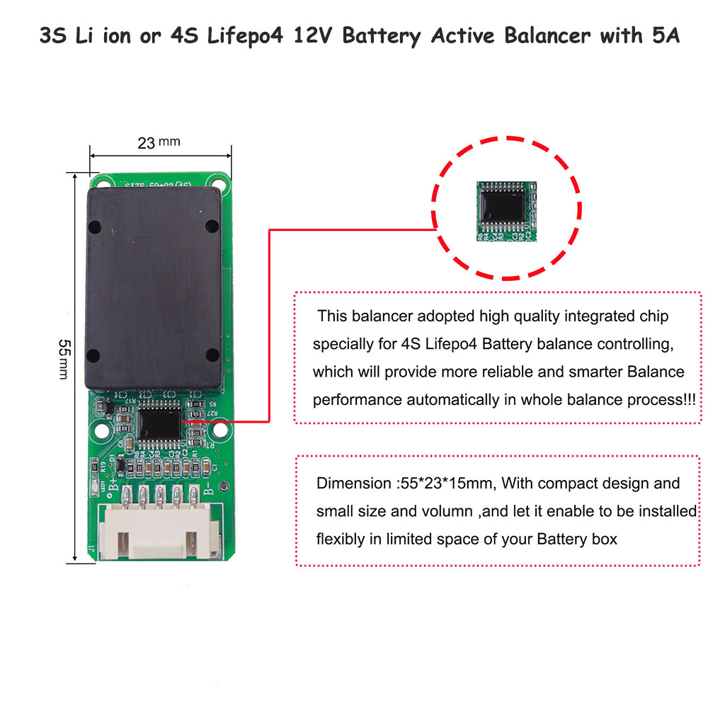 Balanceador de Bateria Ativo p - Battery Balancer 4S 12V Active Equalizer avaliação e preço