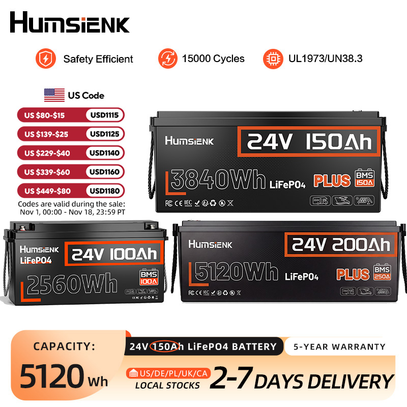 Bateria LiFePO4 Humsienk 24V 1 - Lifepo4 Battery 24V 200Ah avaliação e preço