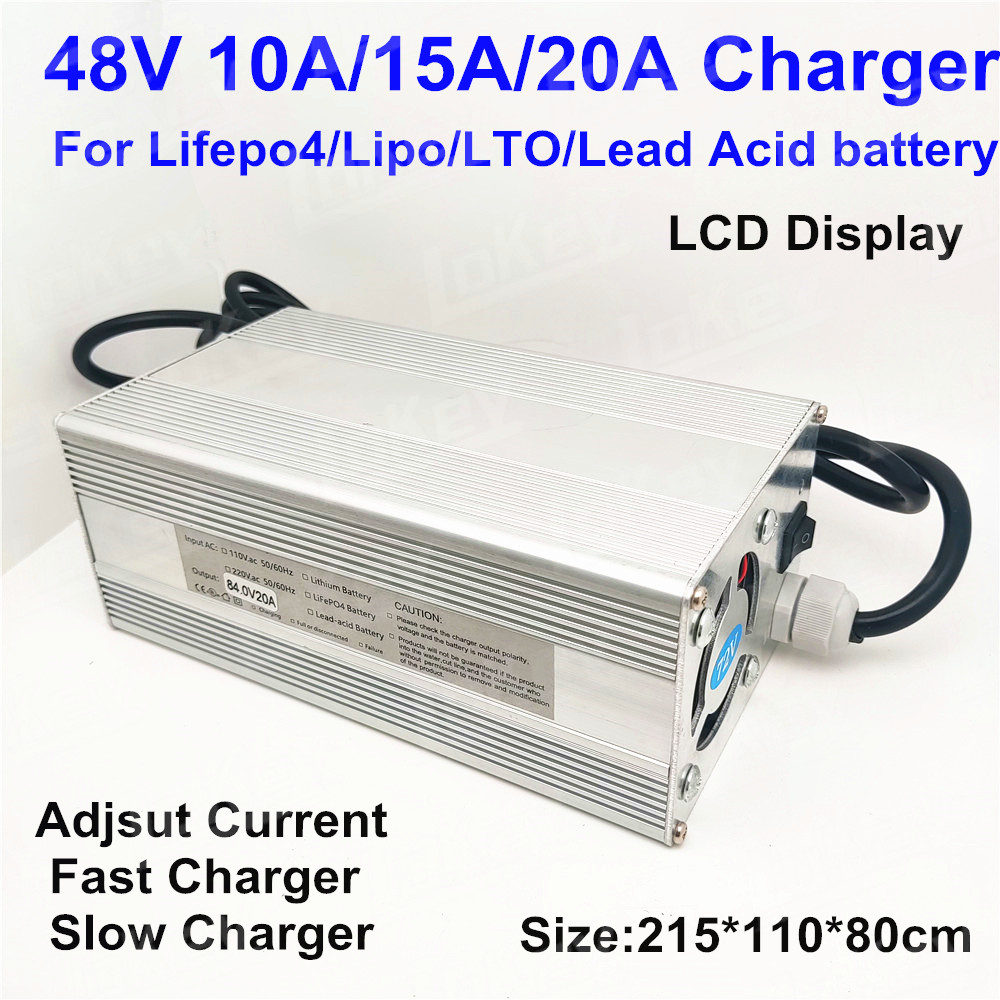 Carregador com bateria acidifi - Lifepo4 Charger 48V 20A avaliação e preço