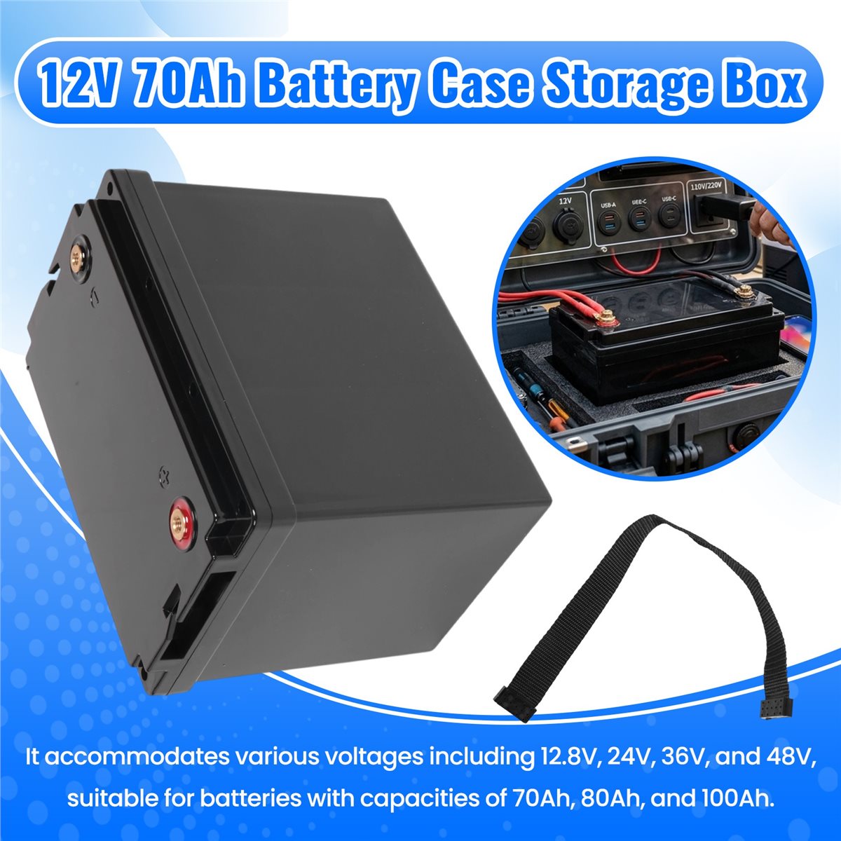Caixa de Armazenamento Útil 12 - Lifepo4 Battery Box Diy 12V 100Ah avaliação e preço