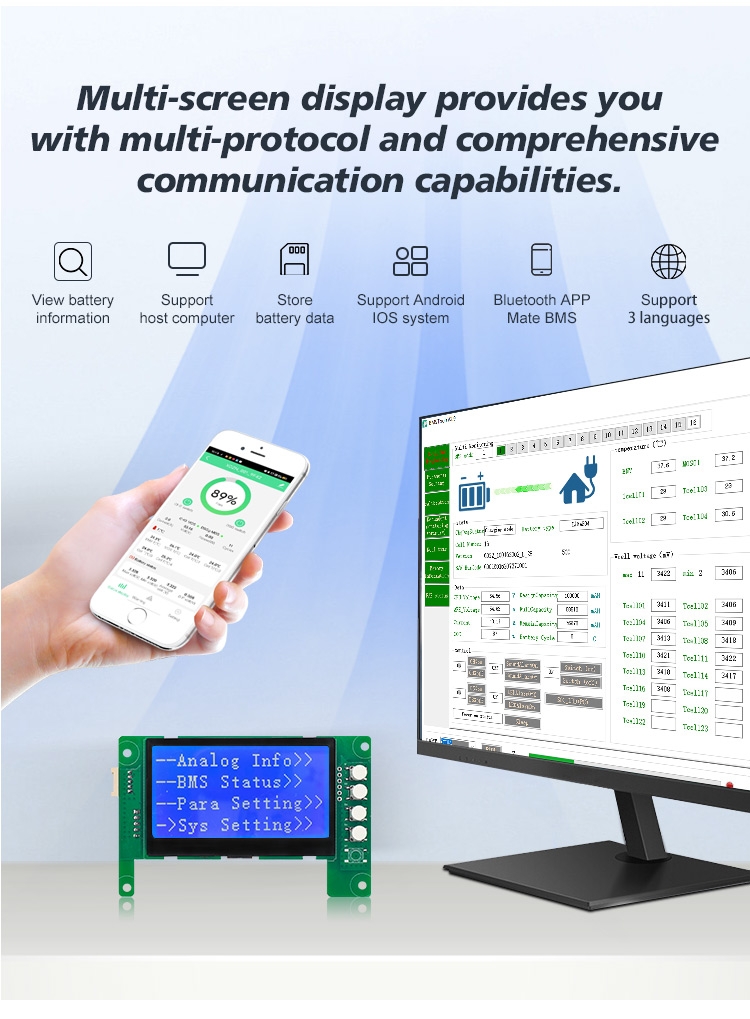 16S 48V 200A LiFePO4 BMS – Int - Smart Bms 16S 48V 200A Bluetooth avaliação e preço