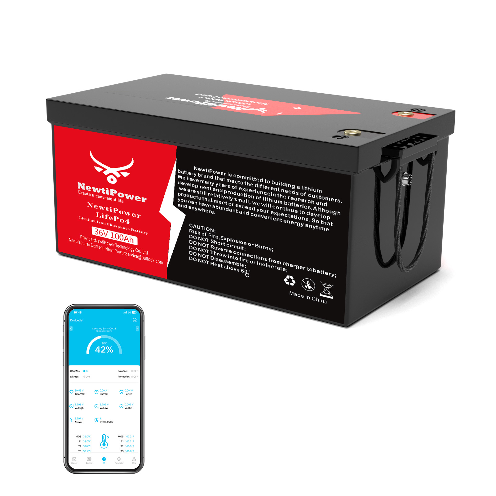 Bateria de Lítio LiFePO4 36V 1 - Lifepo4 Battery 36V 100Ah avaliação e preço