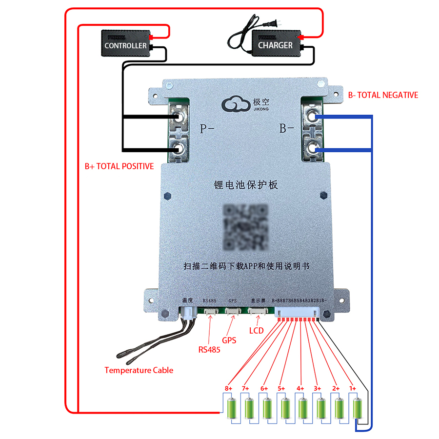 Jk bms 200a JK-B2A8S20P jkbms  - Lifepo4 Battery 24V 200Ah avaliação e preço