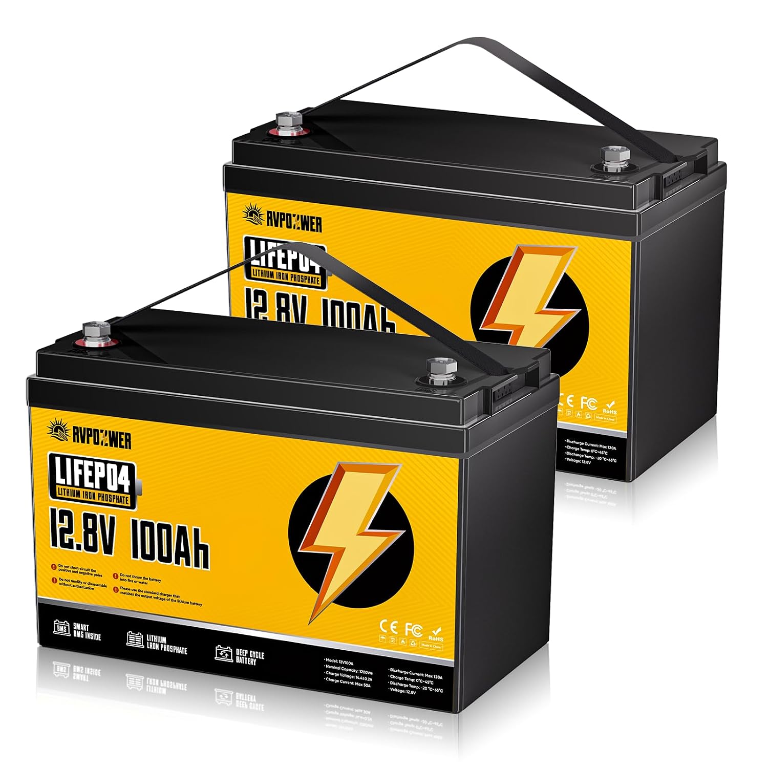 Bateria LiFePO4 12V 100Ah, con - Lifepo4 Battery 12V 100Ah avaliação e preço