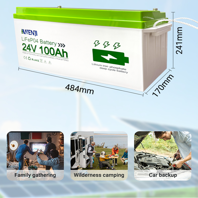 Bateria ANENJI LiFePo4 24V 100 - Lifepo4 Battery 12V 100Ah avaliação e preço