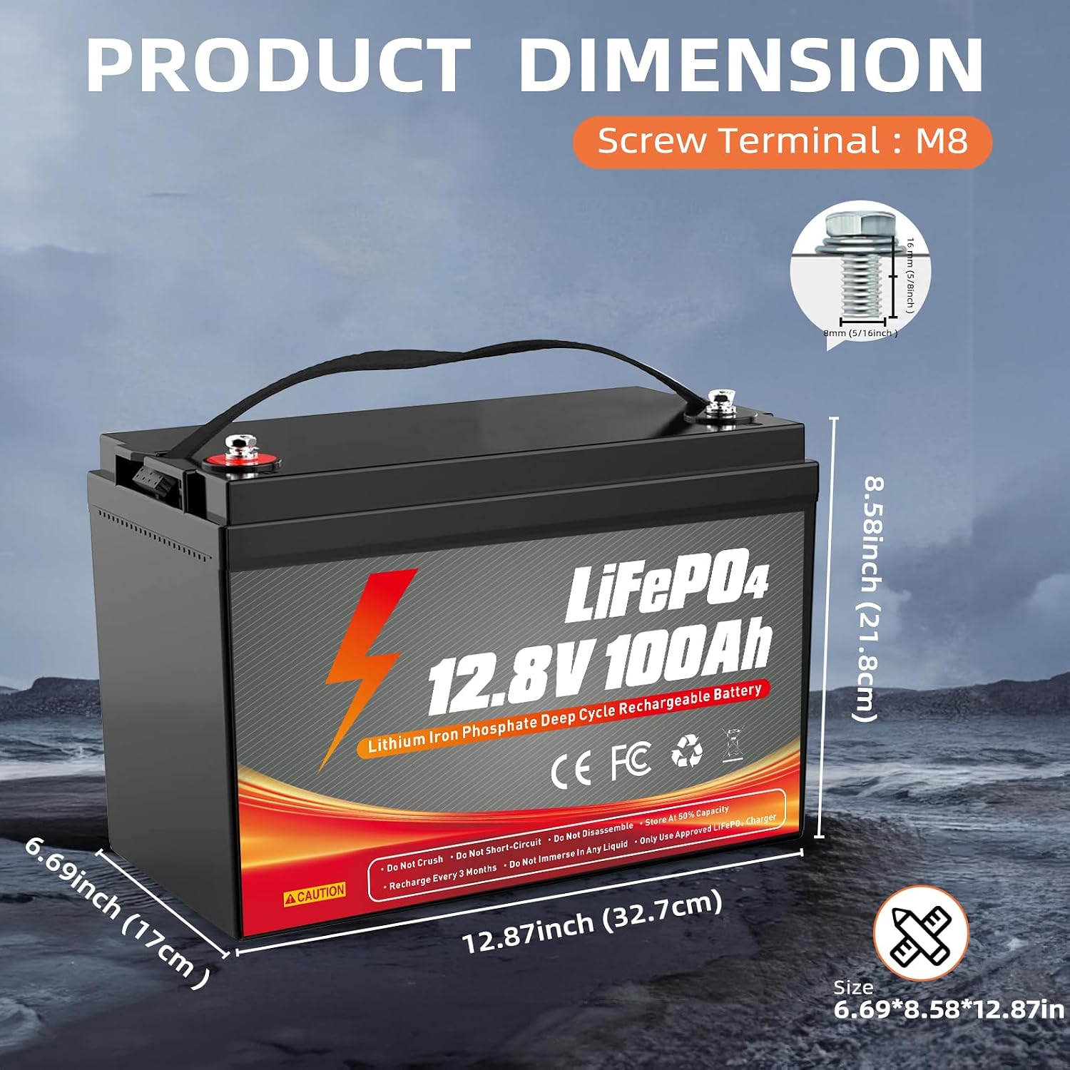 Bateria LiFePO4 12V 100Ah com  - Lifepo4 Battery 12V 100Ah avaliação e preço