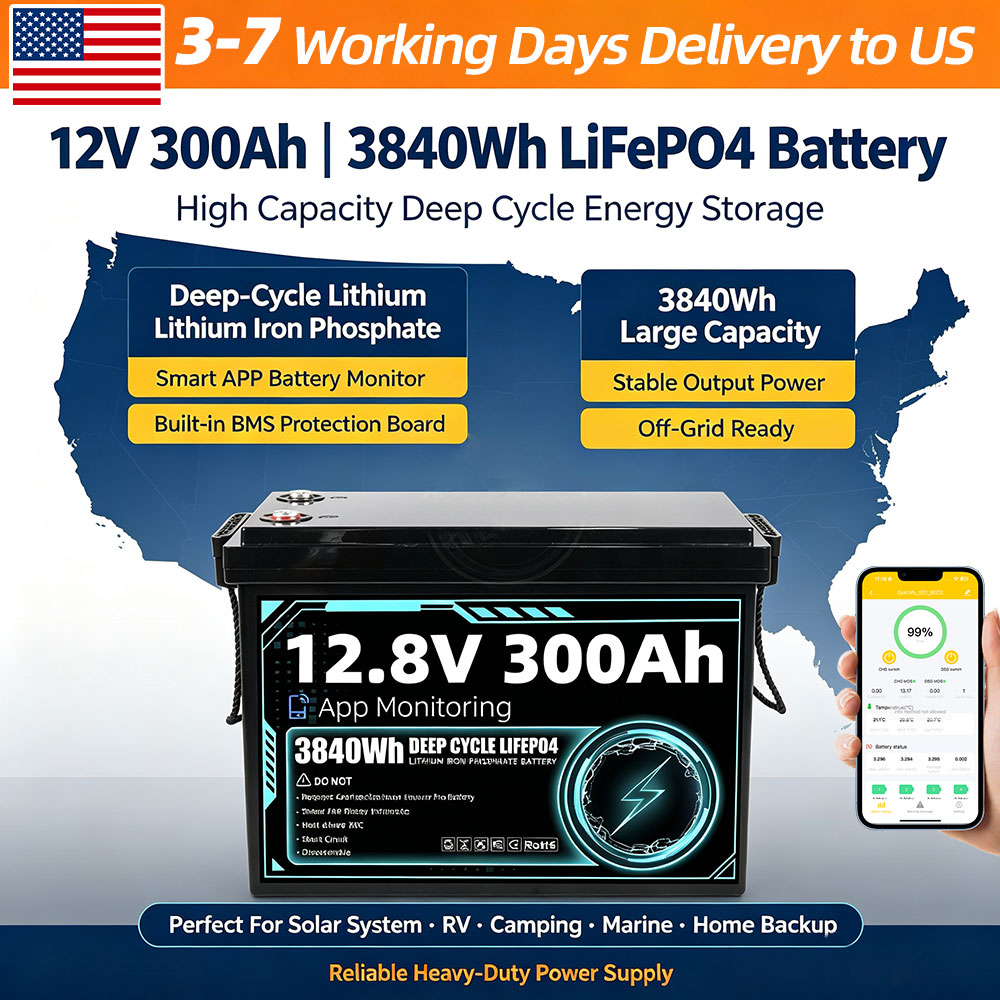 Bateria LiFePO4 12V 300Ah Grau - Lifepo4 12V 300Ah Deep Cycle avaliação e preço